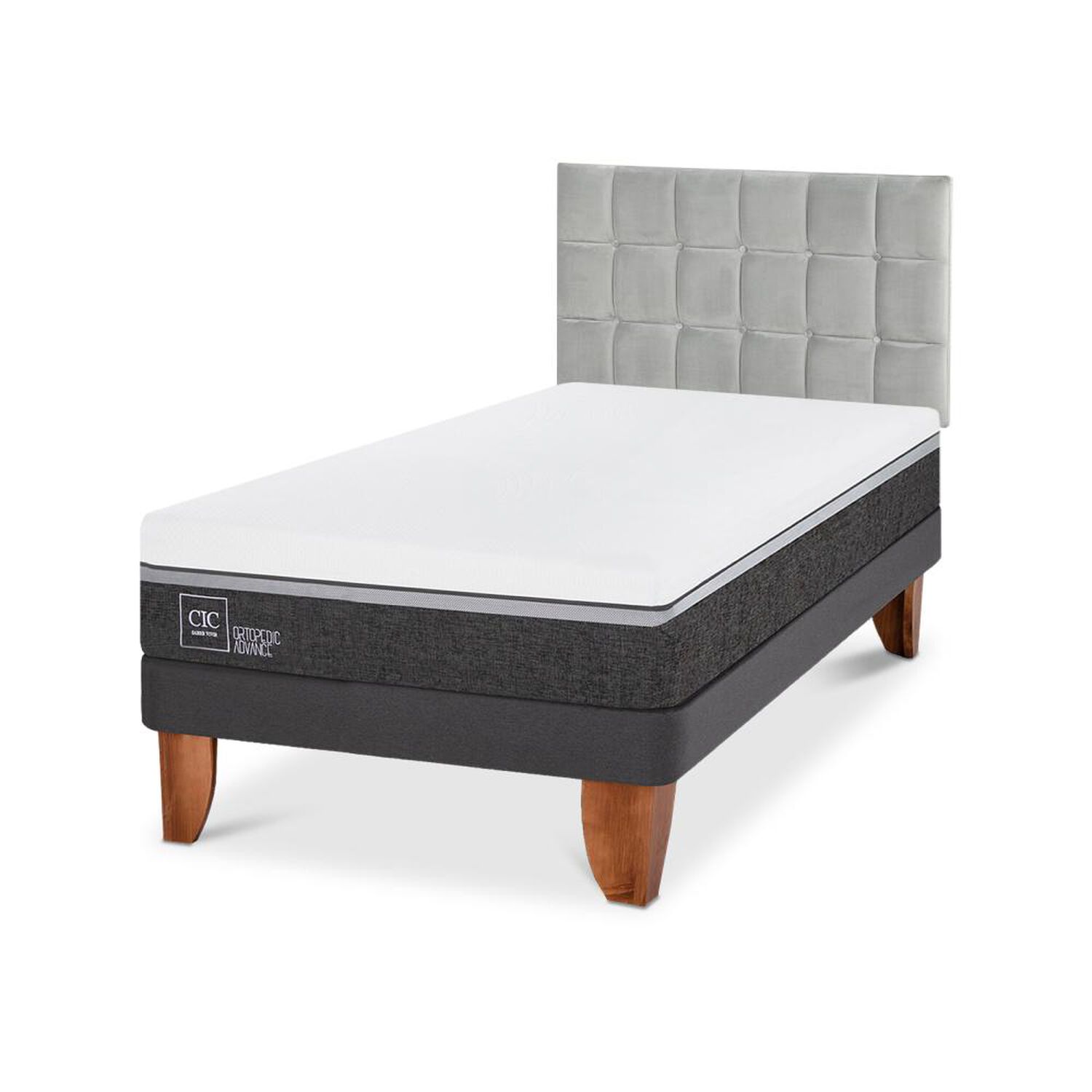 Cama Europea Cic Ortopedic Advance / 1.5 Plazas / Base Normal + Respaldo image number 4.0