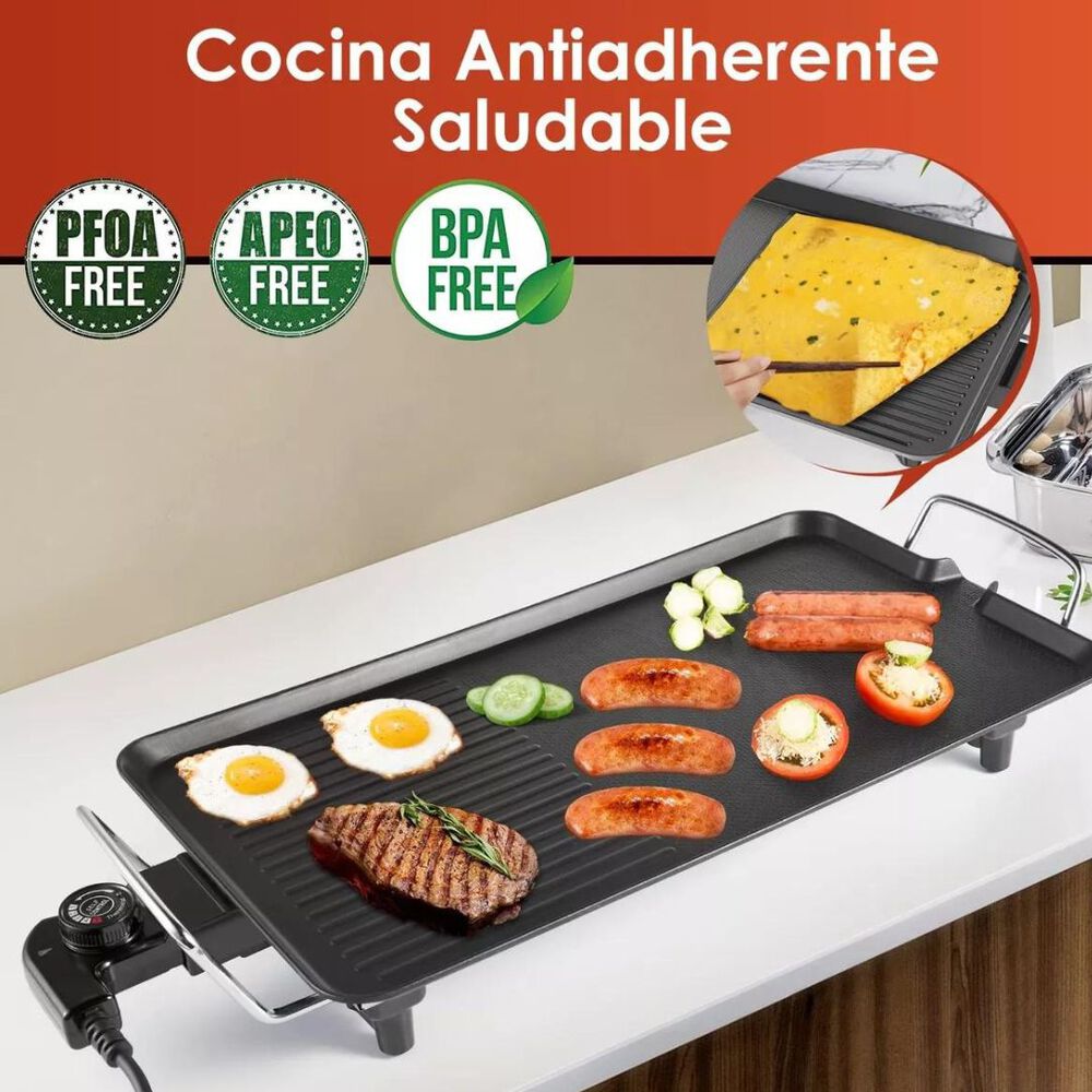 Plancha Parrillera El&eacute;ctrica Antiadherente Churrasquera image number 7.0