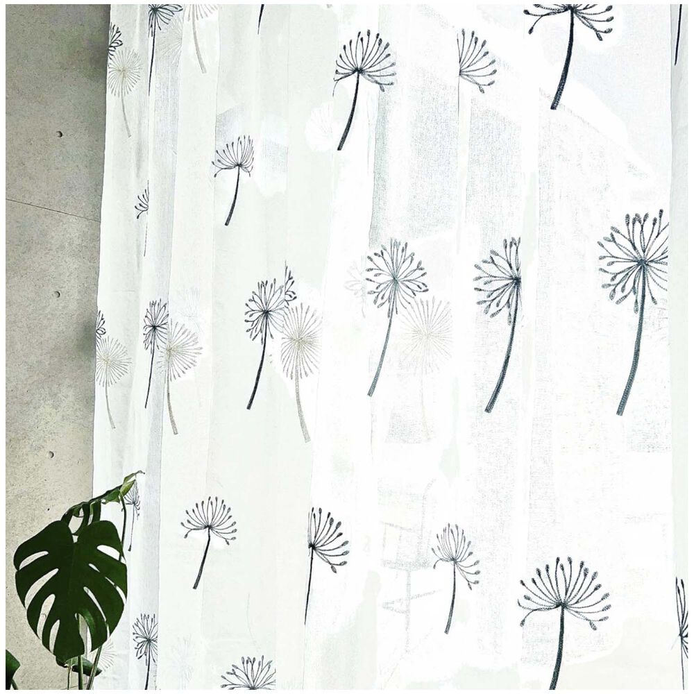 Set De 02 Visillos Bordados Con Argollas 140x230 Cm Mod04 image number 2.0