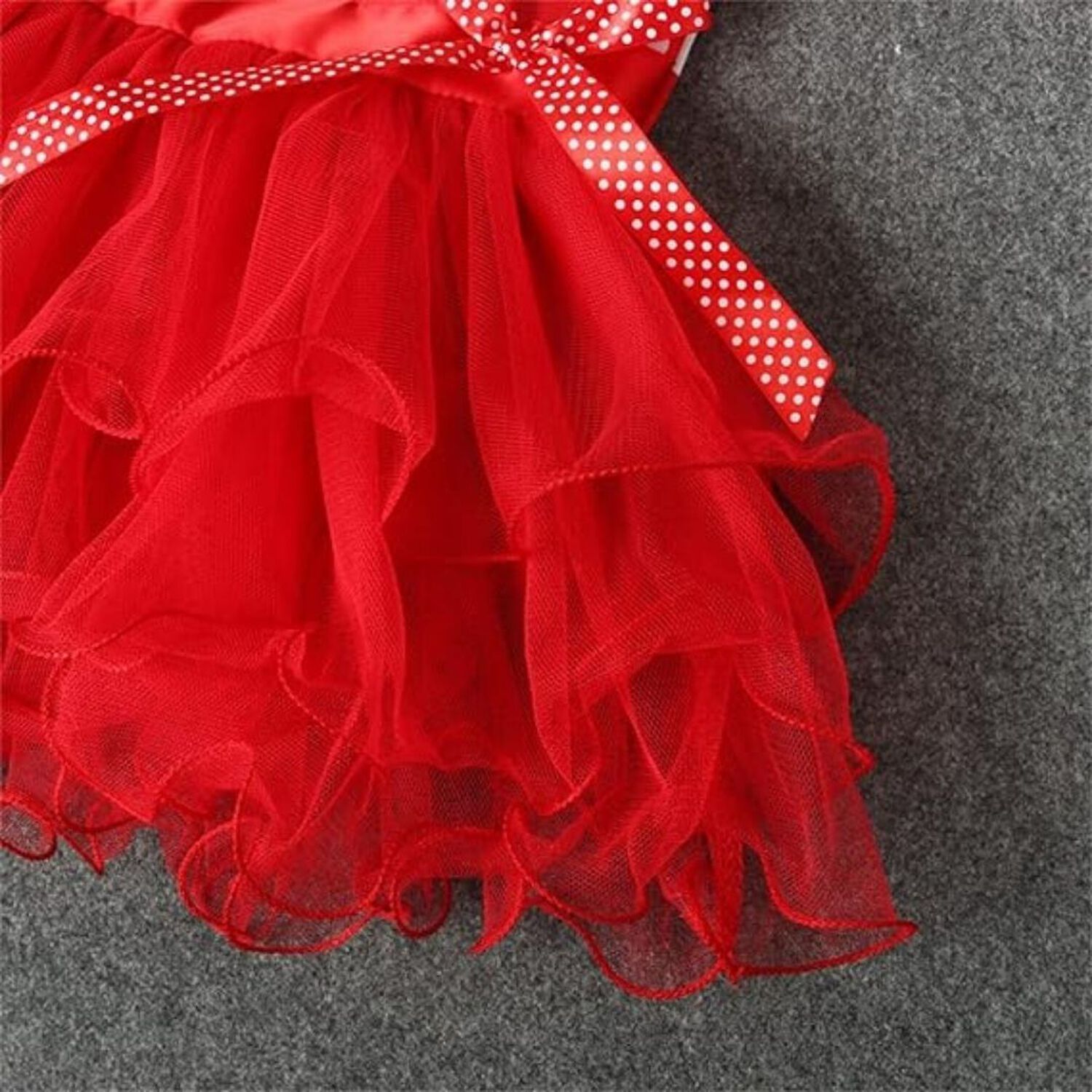 Vestido De Navidad Para Ni&ntilde;as Con Tul Manga Larga 2 A 6 A&ntilde;os Pap&aacute; Noel image number 4.0