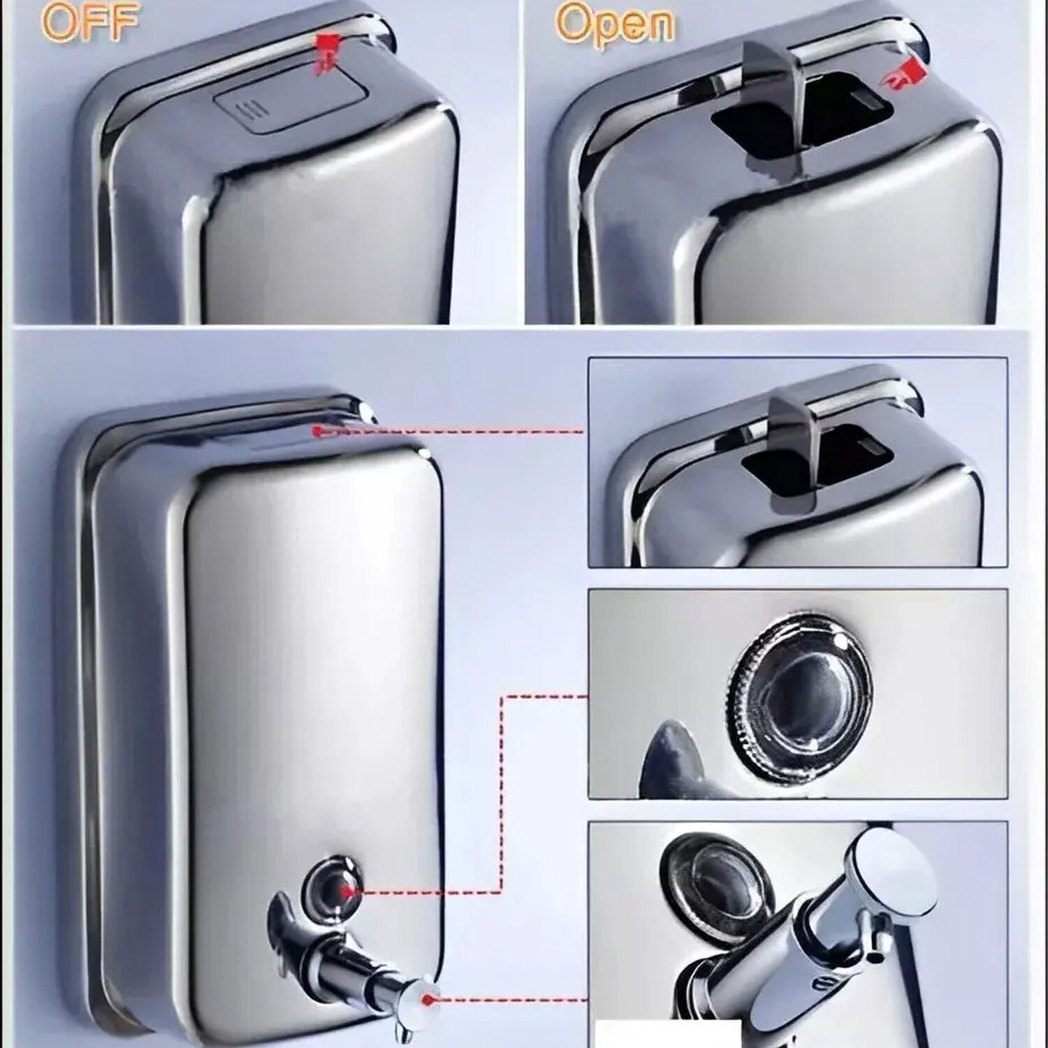 Dispensador De Jabon 500 Ml Marca Taumm image number 4.0
