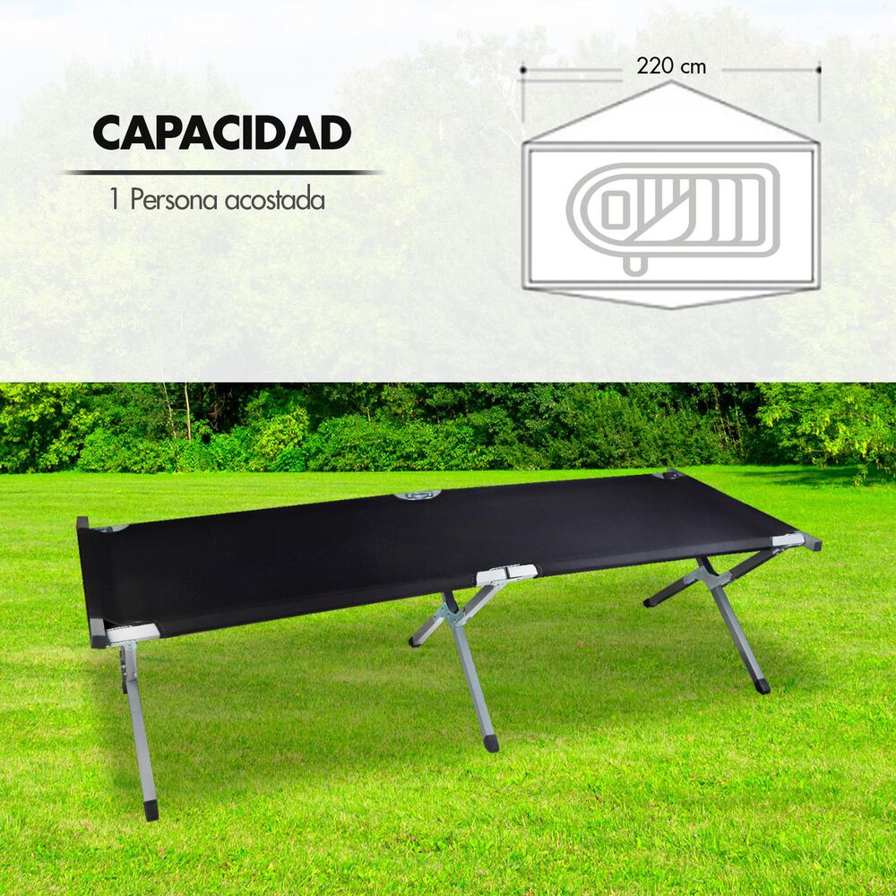 Cama Plegable 1 Persona Negro image number 4.0