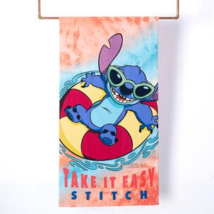 Toalla Playa Mf 70x140 Stitch Flotador-p