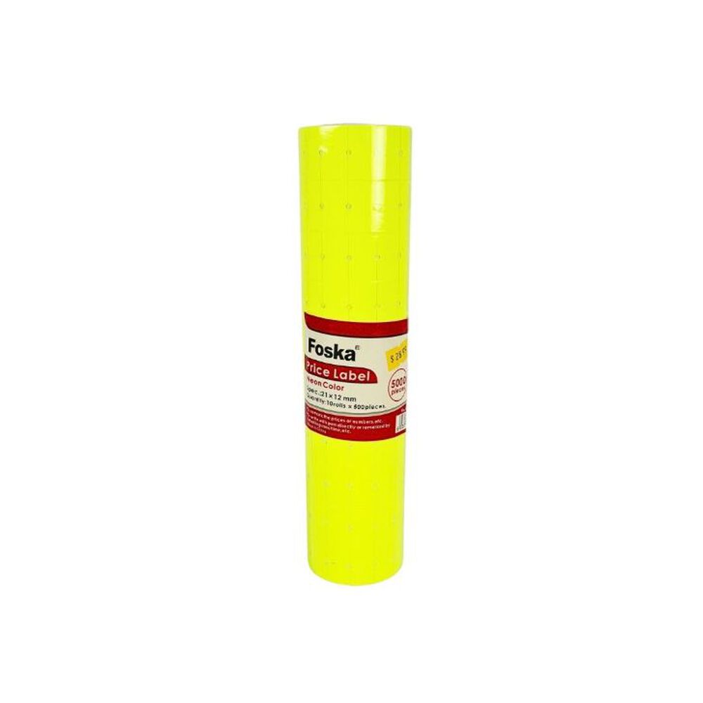 Etiqueta De Precio Adhesiva De Ne&oacute;n Nb0200c(yellow) Foska image number 1.0