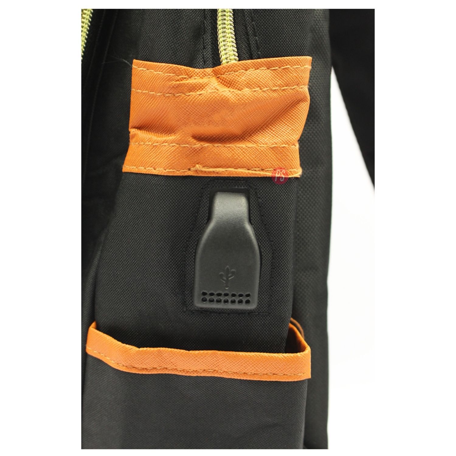 Mochila Negra Bolso Cruzado Viaje Outdoor Comoda - Ps image number 2.0