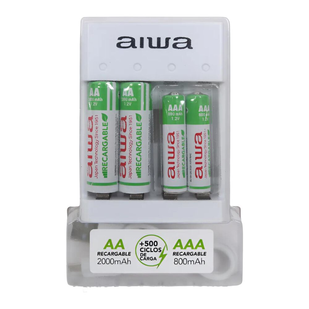 Cargador De Pilas Aa Y Aaa Con 4 Pilas Bc-0807t Aiwa image number 0.0