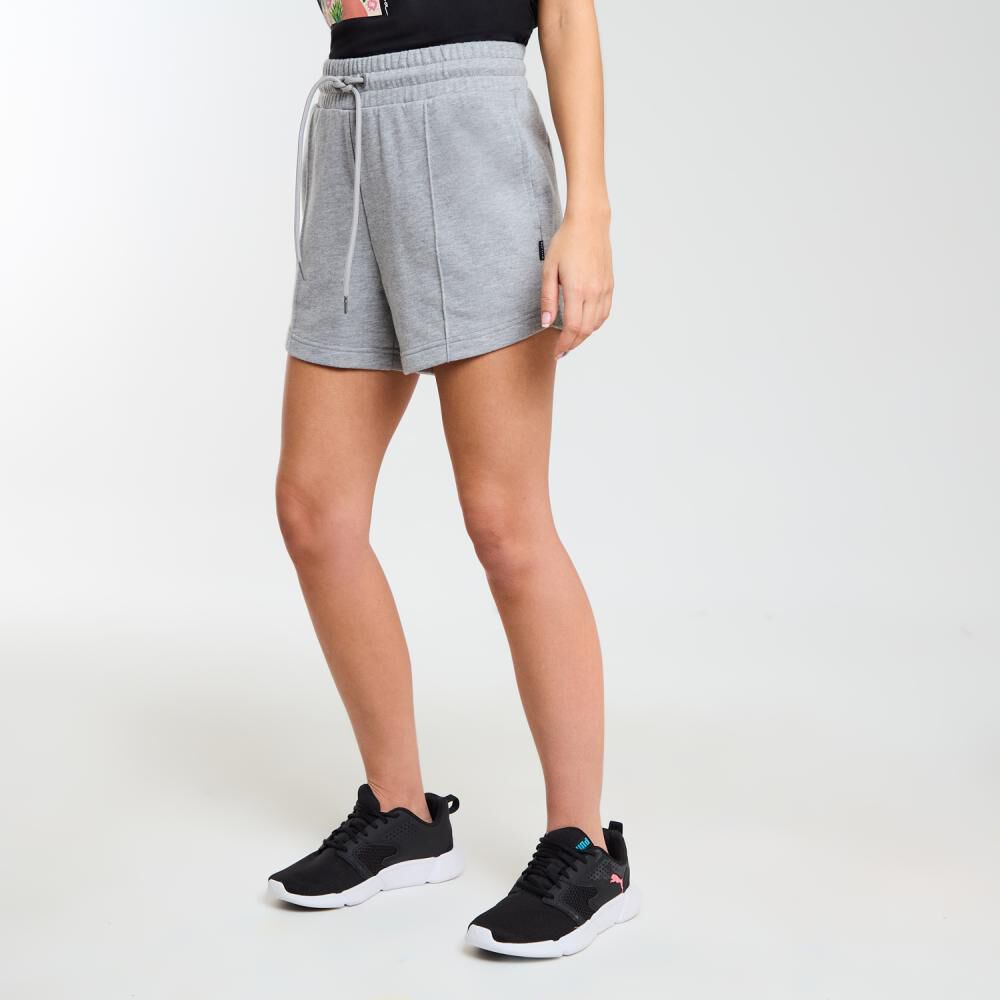 Short Deportivo Liso Tiro Medio Regular Mujer Wetland image number 2.0