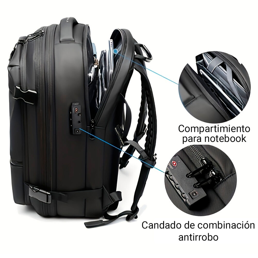 Mochila De Viaje Kolke Compresión Y Bomba Al Vacío Incluida image number 2.0