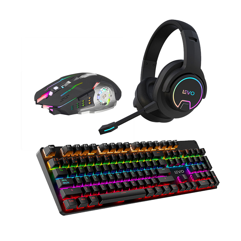 Pack Gamer Inalámbrico Teclado + Mouse + Audífono Levo image number 0.0