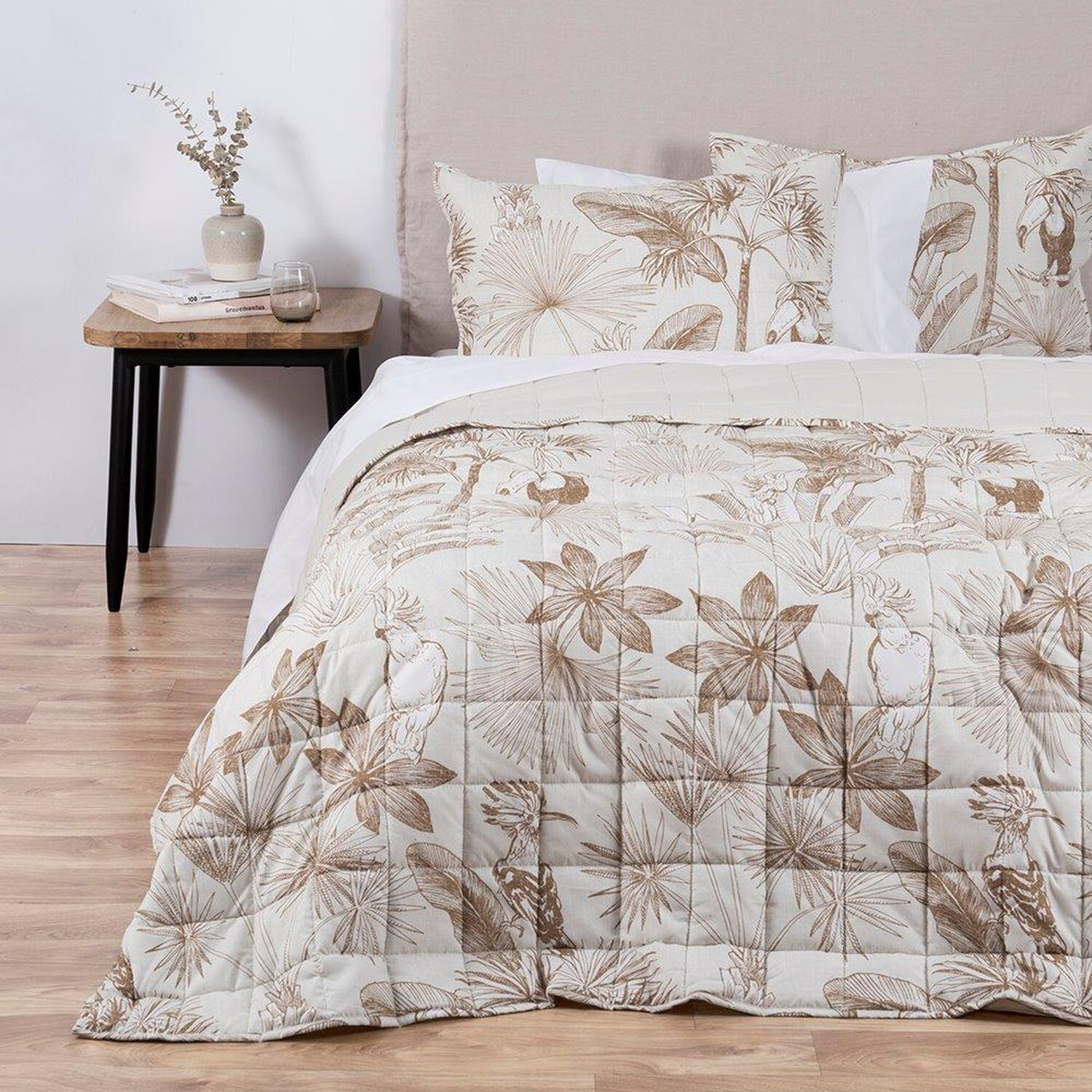 Quilt Est Birds 2 Pl Camel image number 0.0