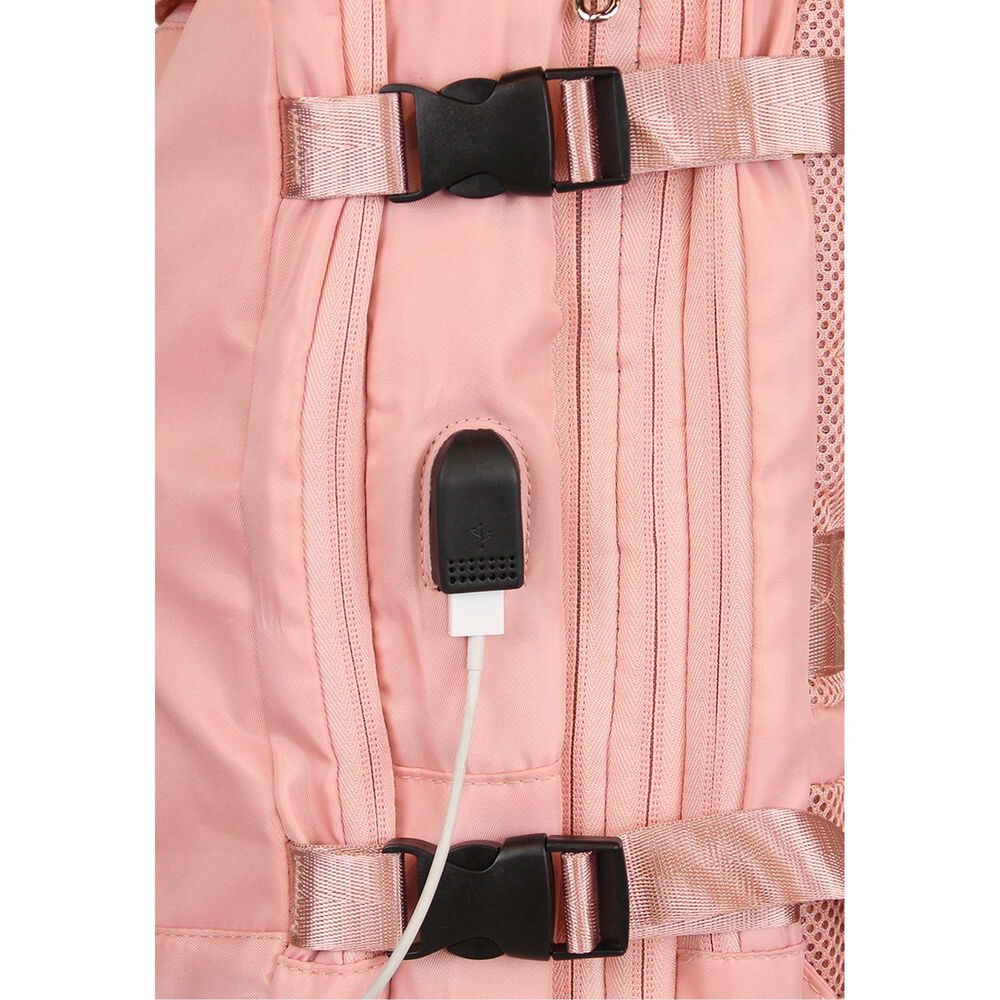 Mochila De Viaje Viral Rosada Con Usb Swiss Bag image number 6.0