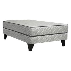 Cama Europea Celta Apolo Black / 1.5 Plazas / Base Normal