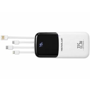 Power Bank Tecnolab Power Volt 22.5w 15.000mah Blanca 4 Cables Carga R&aacute;pida