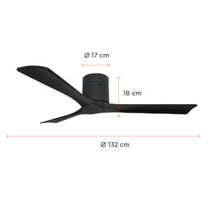 Ventilador De Techo Boston Negro 52 Primaterm