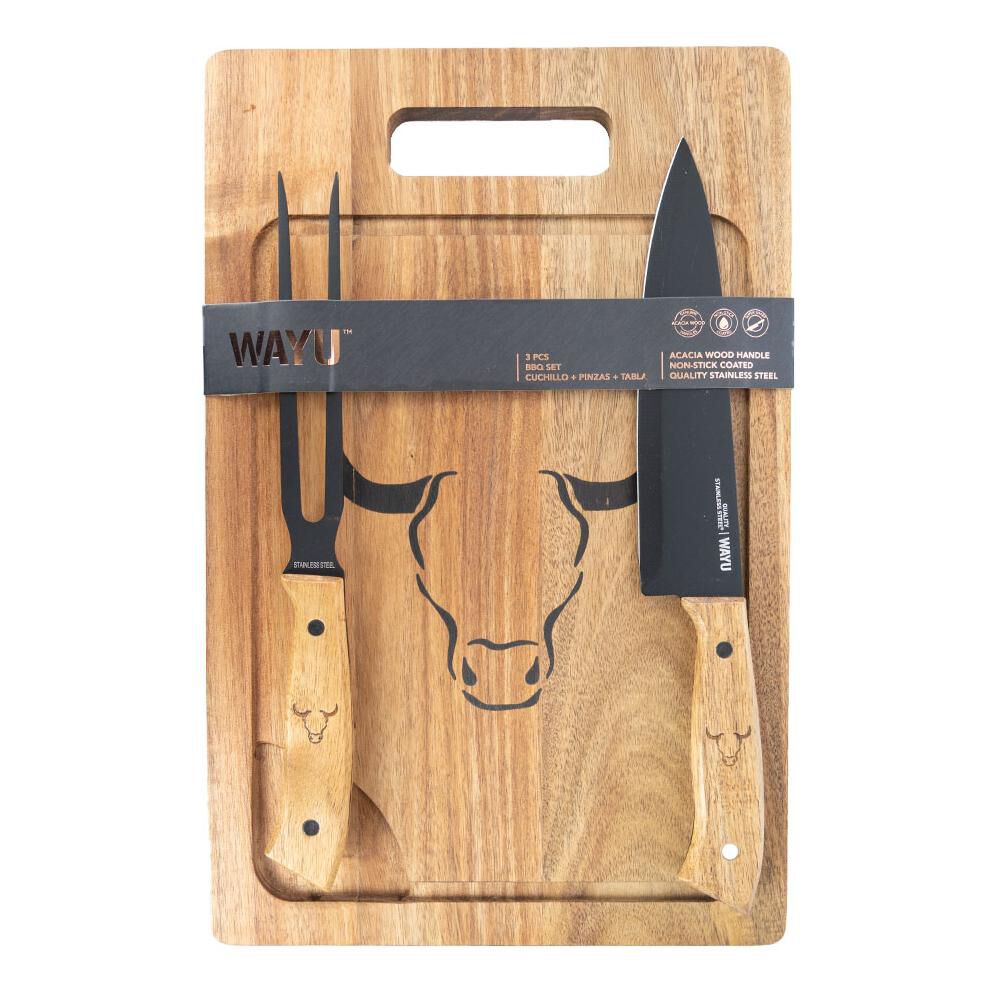Set De Cuchillos Wayu Tabla Cuchillo Tenedor Prm / 3 Piezas image number 0.0