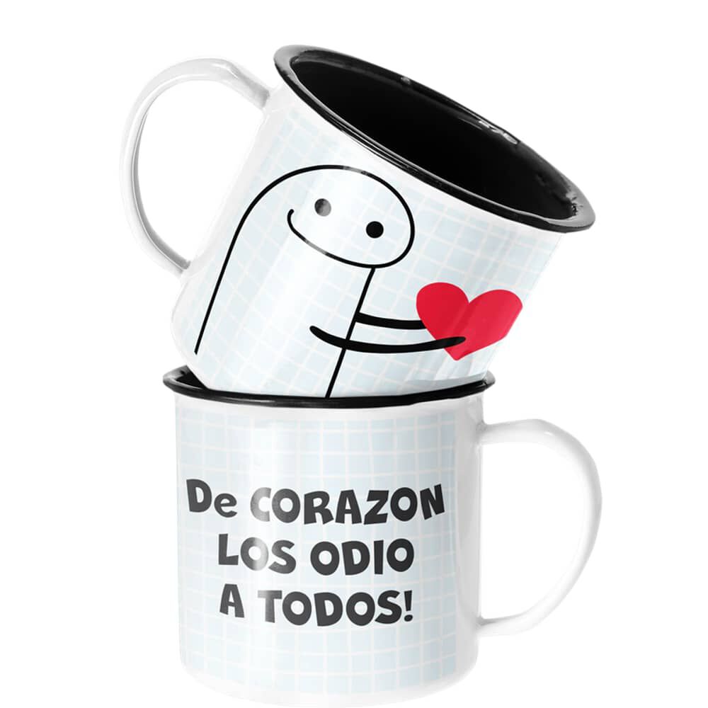 Taza Enlozada Lechera De Corazon Los Odios A Todos Regalo image number 0.0