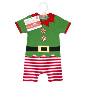 Enterito Bambino Navidad Duende Verde 6-9 Meses