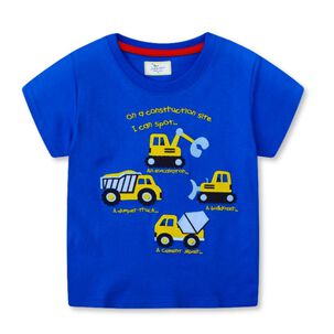 Polera Ni&ntilde;o Algod&oacute;n Manga Corta Jump Kids Autos Amarillos 2 A 7 A&ntilde;os