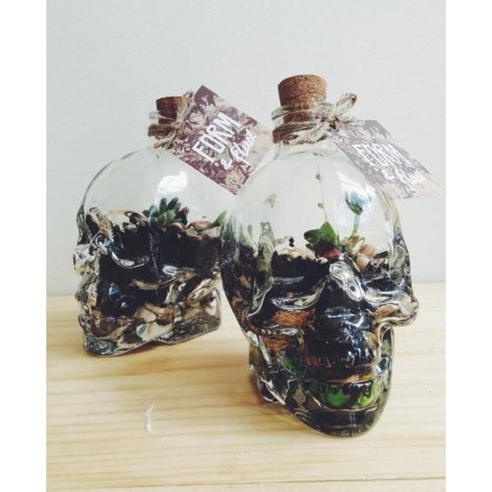 Botella Calavera Vidrio Craneo Vodka Whisky 750 Ml image number 2.0