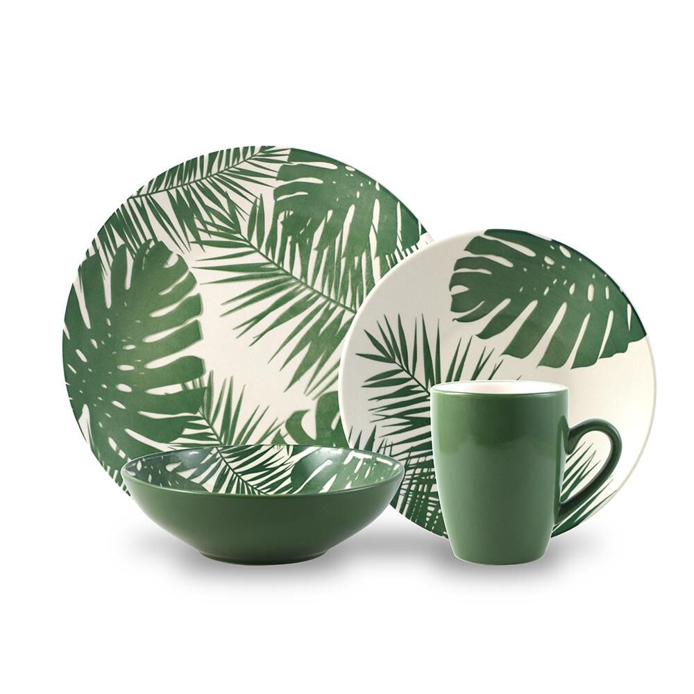 Juego De Vajilla Azhome Rainforest Green / 24 Piezas image number 0.0