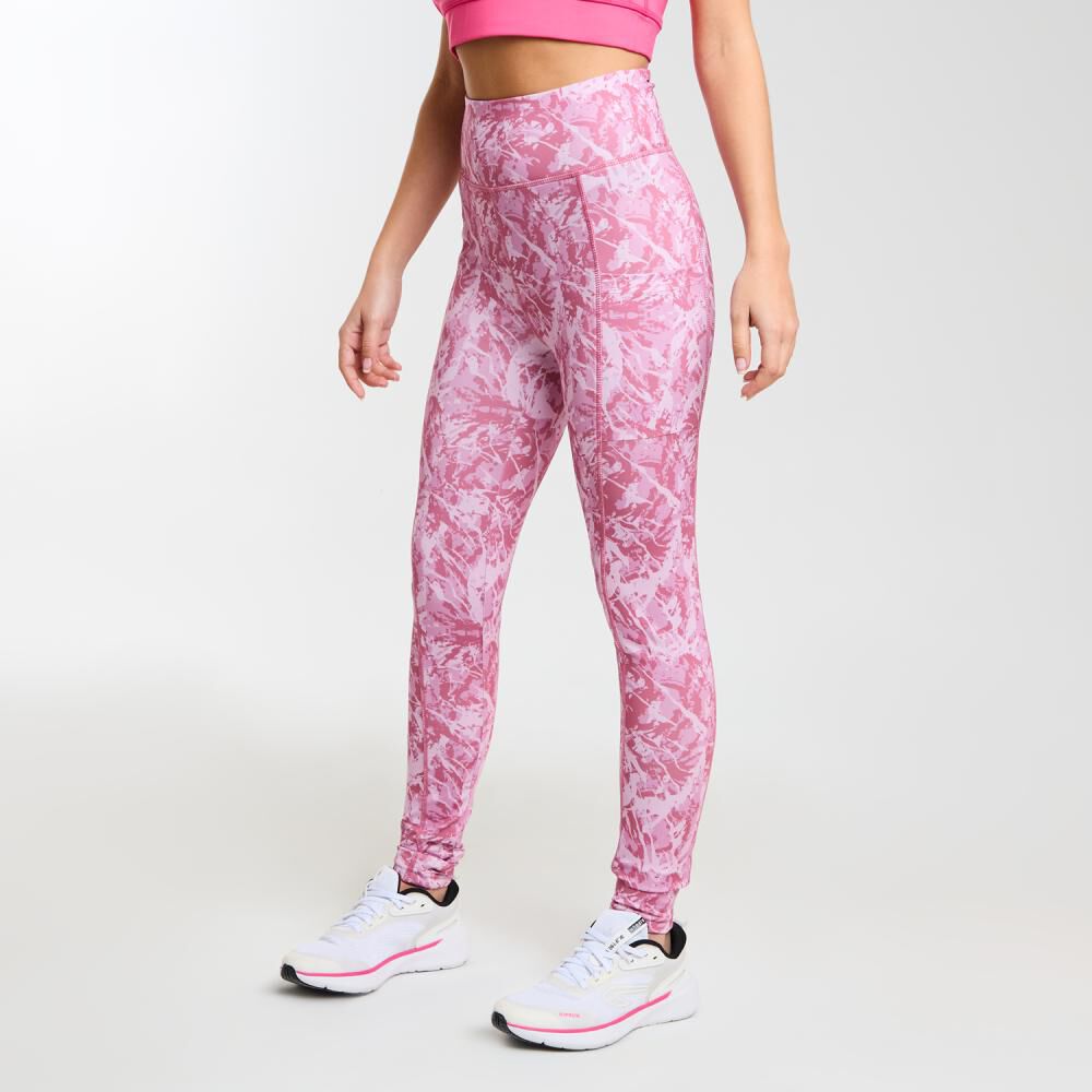 Calza Deportiva Full Print Tiro Alto Mujer Wetland image number 2.0