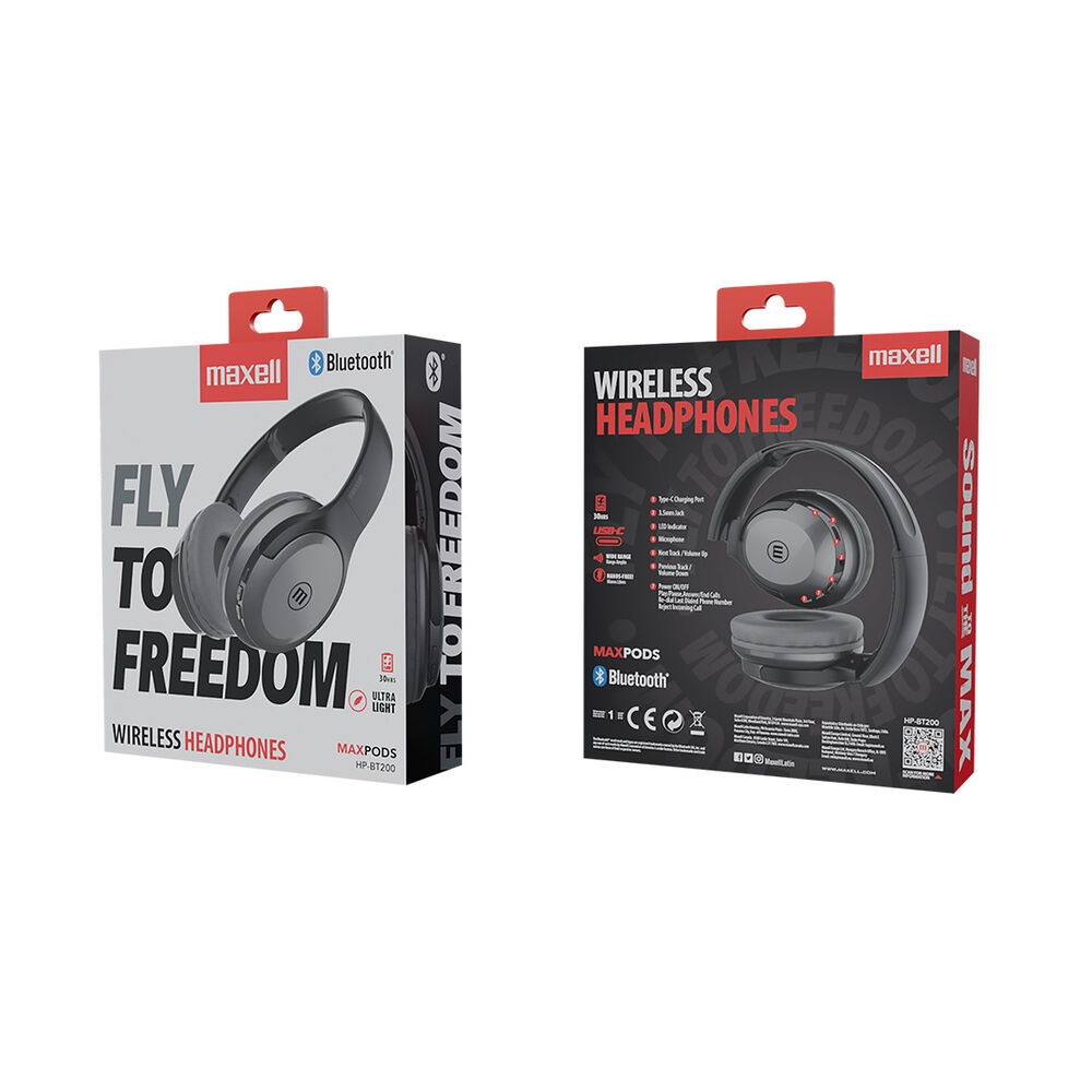 Aud&iacute;fonos Inal&aacute;mbricos Maxell Bluetooth Fly 30 Horas Negro image number 3.0