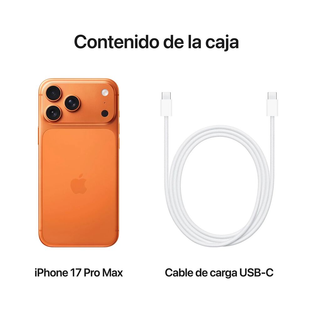 Apple Iphone 17 Pro Max 5g 256 Gb Naranja C&oacute;smico Esim image number 2.0