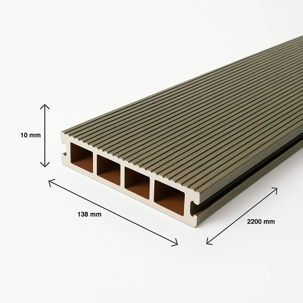 Pack De 5 Muros Separador Divisor Wpc Color Verde image number 3.0
