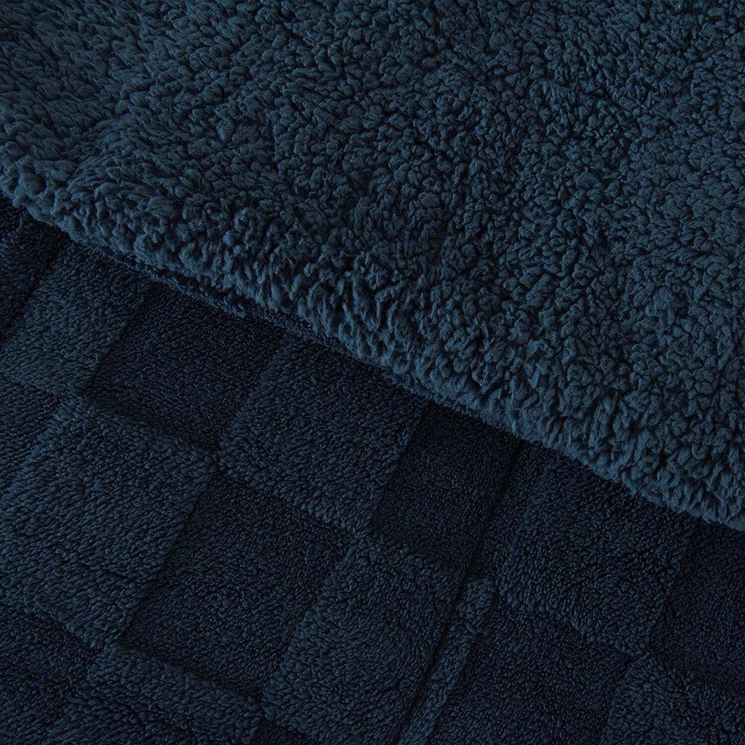 Plumon Jqd Sherpa Super King Cuadrado Azul image number 1.0