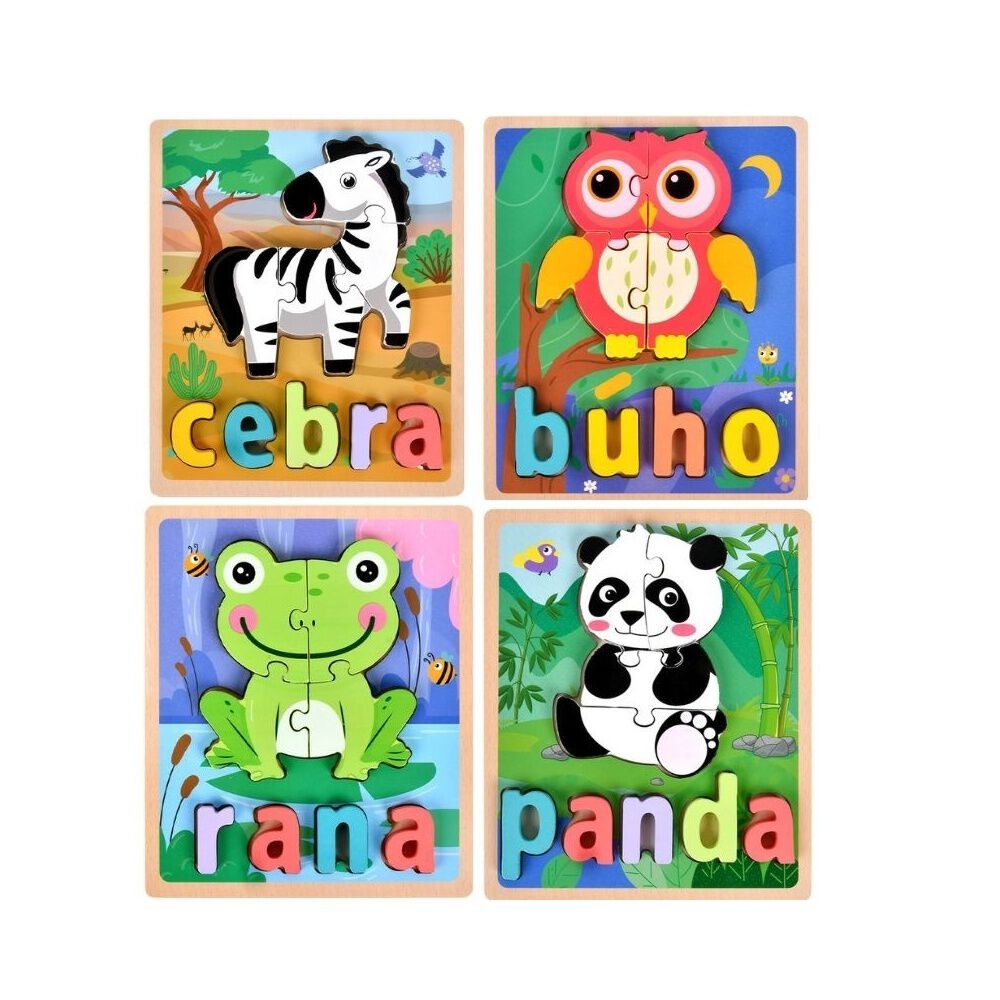 Pack 8 Rompecabezas 3d Animales Educativo image number 1.0