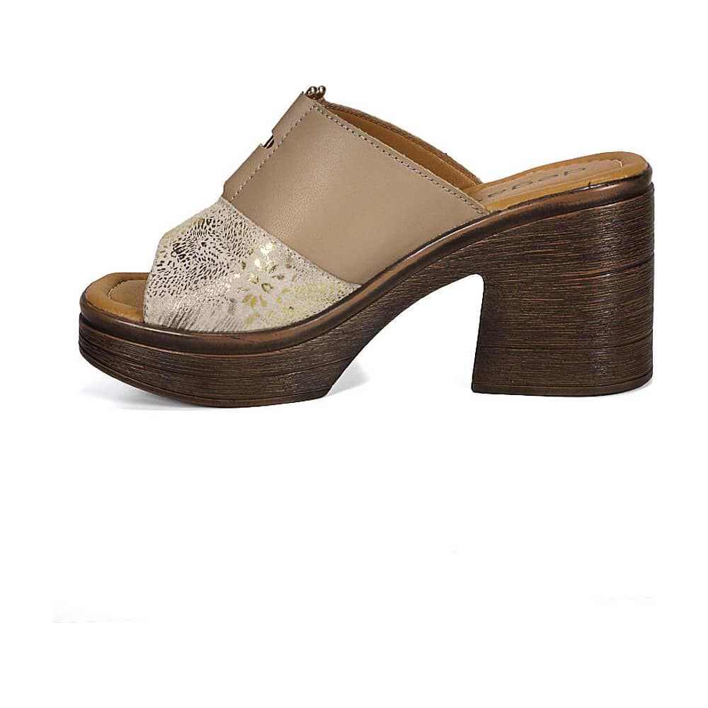 Sandalia Cuero Wilany Beige Print image number 4.0