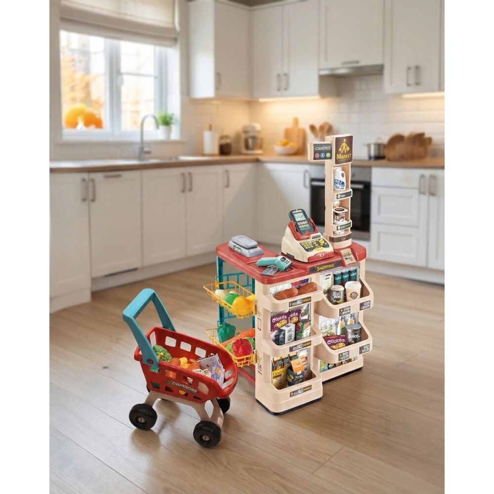 Juguete Supermercado Con Carrito Premium Grande Para Ni&ntilde;os image number 3.0
