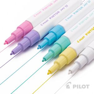 Set 6 Marcadores Pintor Colores Pasteles Punta Extra Fina