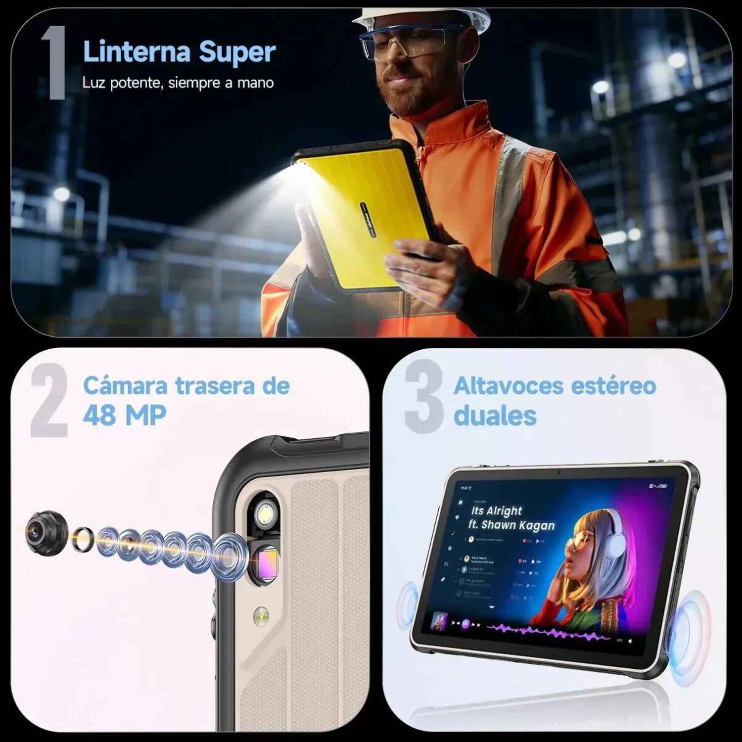 Tablet Rugged: Rugking Pad 2 Pro - 10 Pulg. 16gb, 4g, Linterna, Android 16, Correa image number 3.0