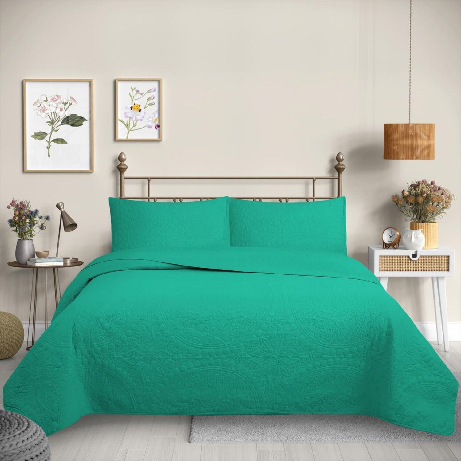Cubrecama Quilt Reversible 2,5 Plazas Verde - Wonder Collection Martin&eacute; image number 0.0