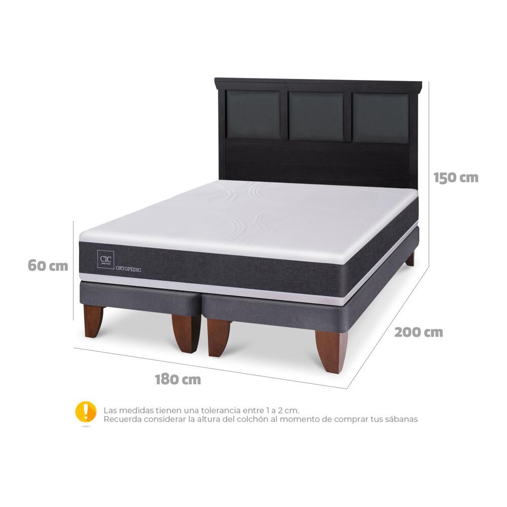 Cama Europea Cic Ortopedic / King / Base Dividida + Respaldo image number 5.0
