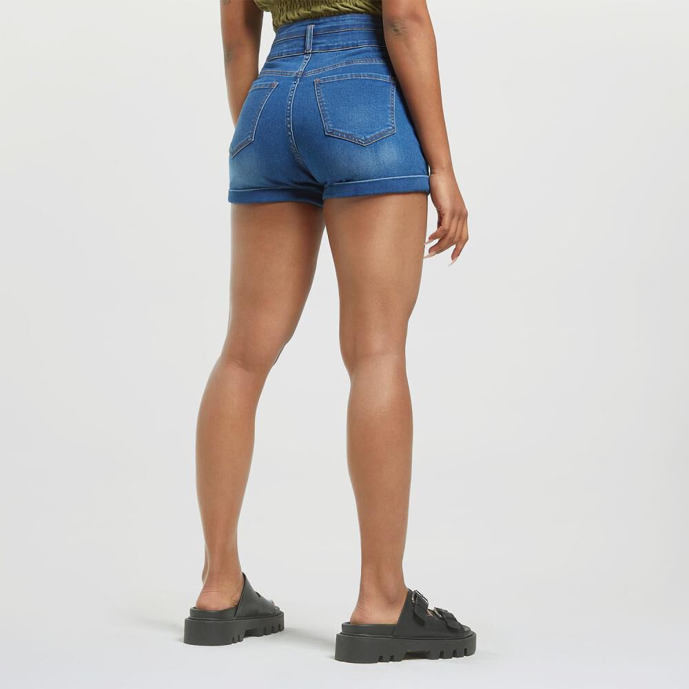 Short Pretina Ancha Tiro Alto Regular Mujer Rolly Go image number 3.0