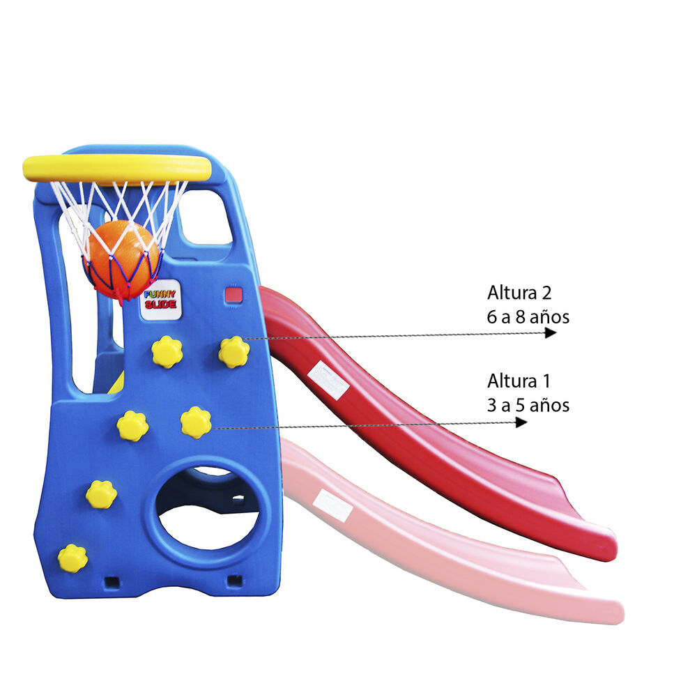 Tobogan 3 En 1 Con Cesta De Basquetbol Bebesit image number 6.0