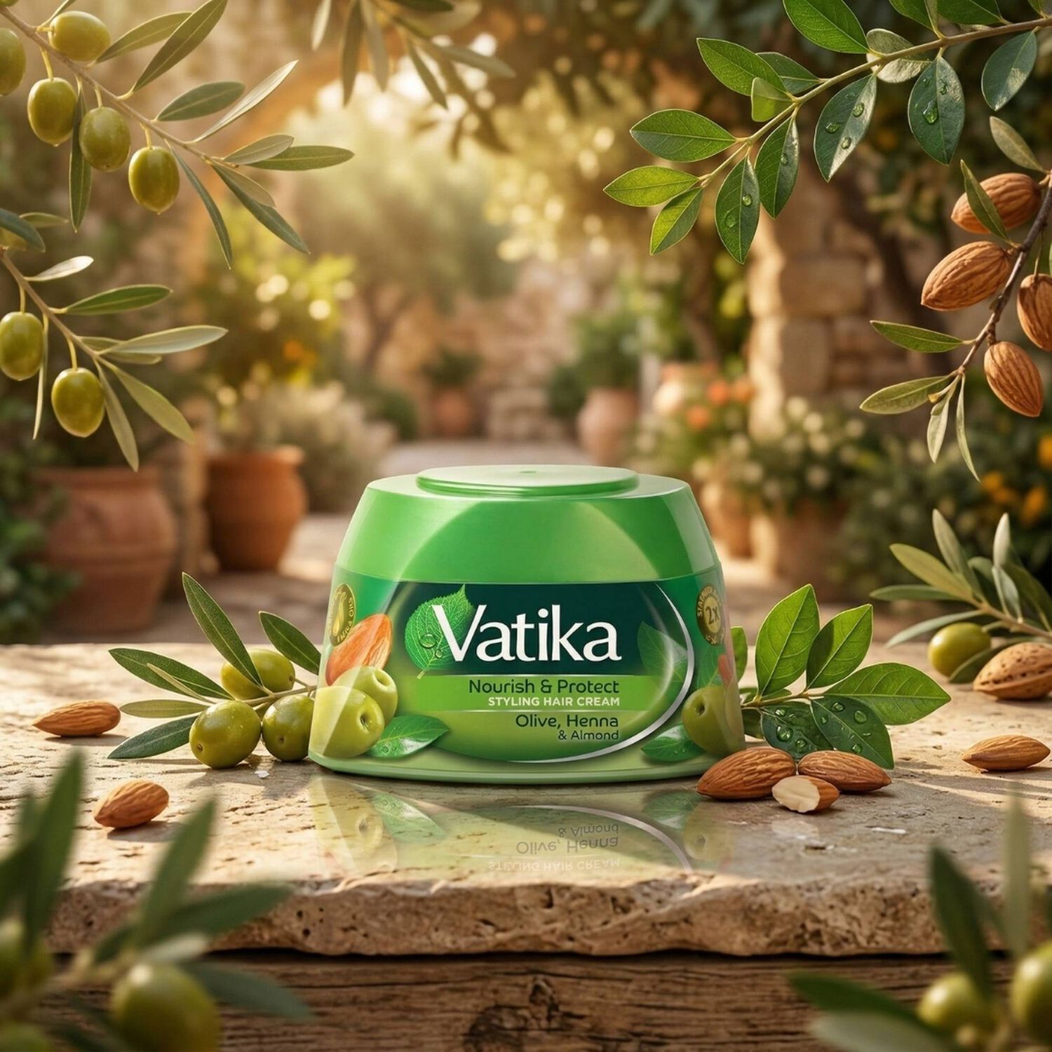 Vatika Crema De Peinar Oliva & Henna 140 Ml image number 2.0