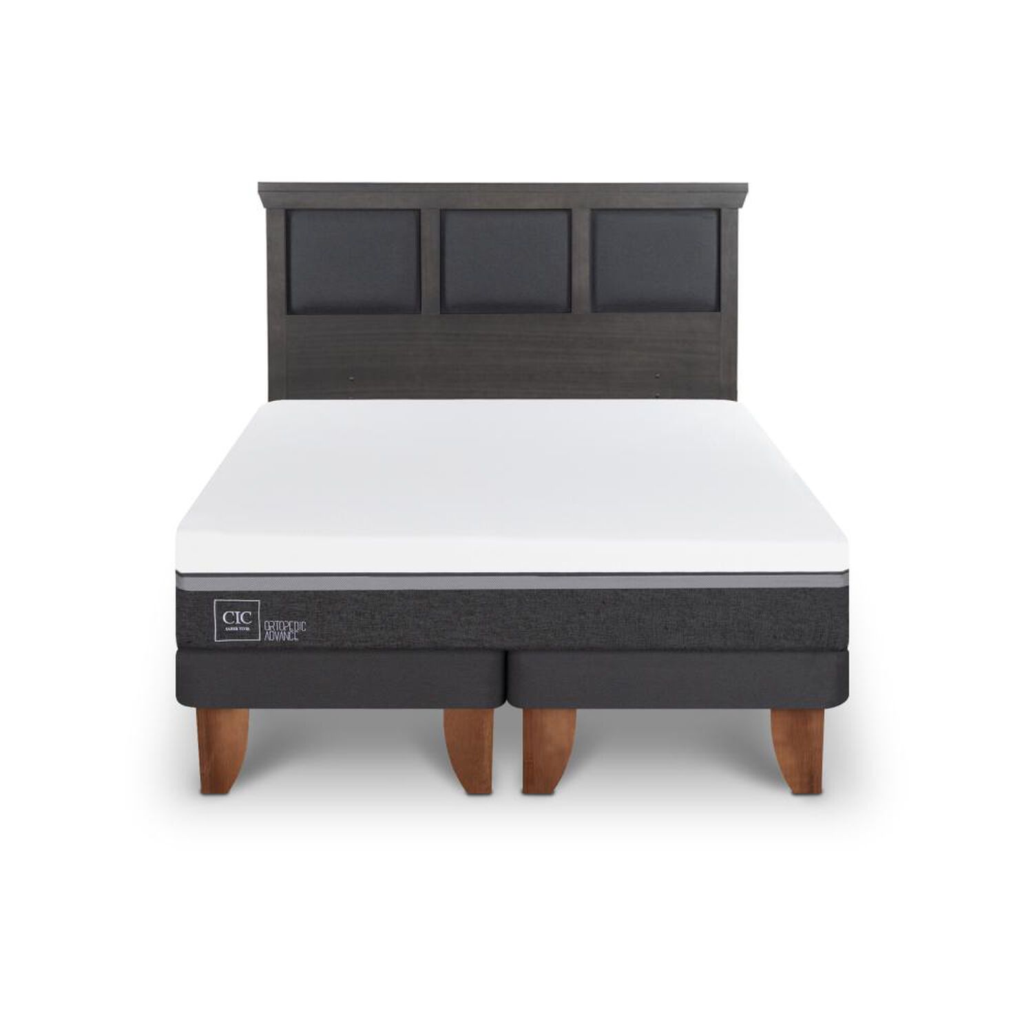 Cama Europea Cic Ortopedic Advance / 2 Plazas / Base Dividida + Respaldo image number 0.0