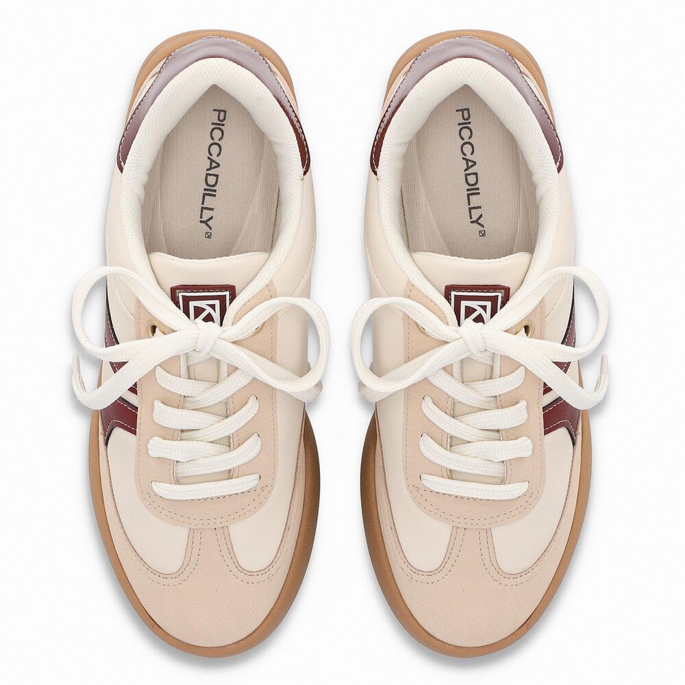 Zapatilla Mujer Beige/burdeo Caroline Piccadilly image number 1.0
