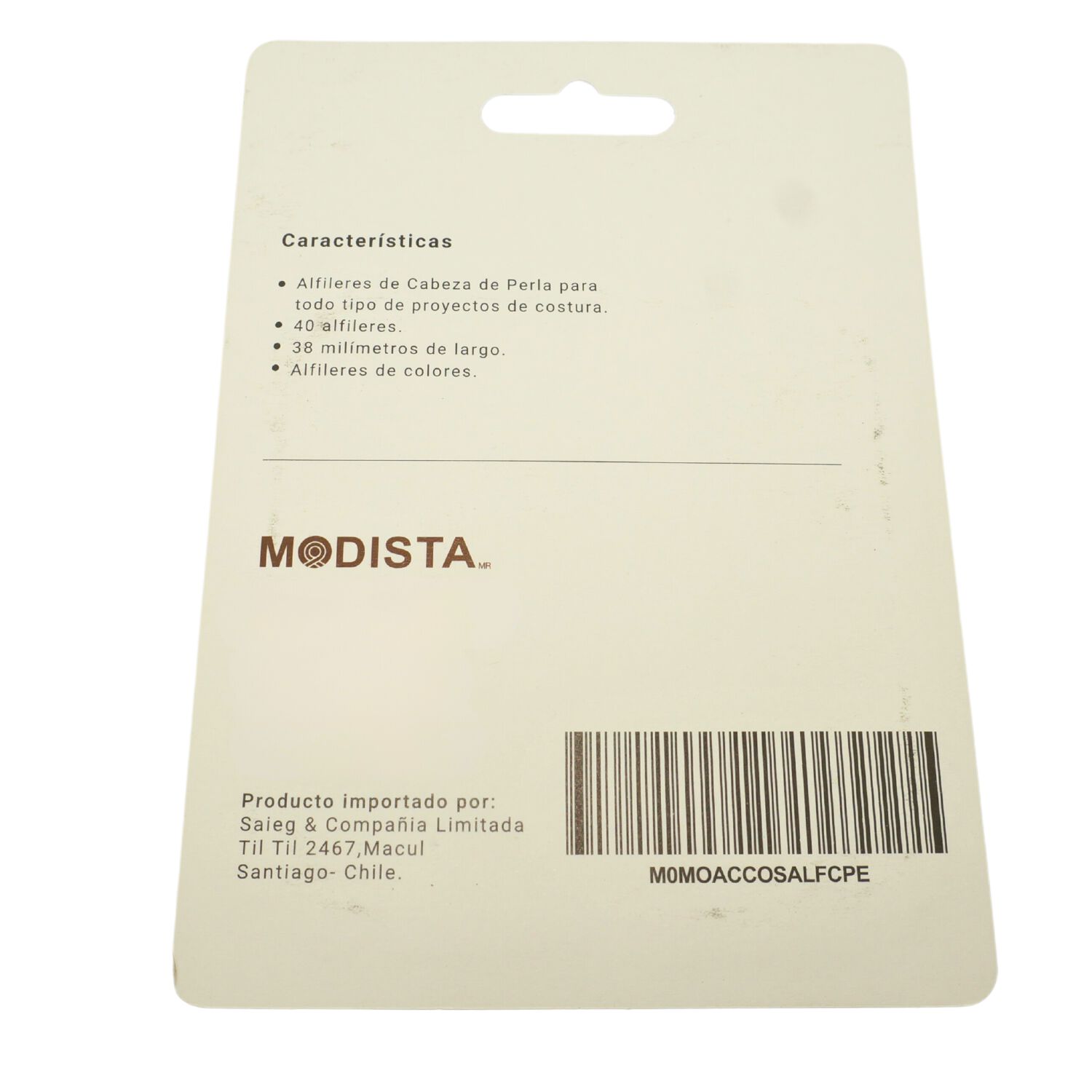 Alfileres Cabeza De Perla 40 Unidades 38mm Modista&reg; image number 1.0