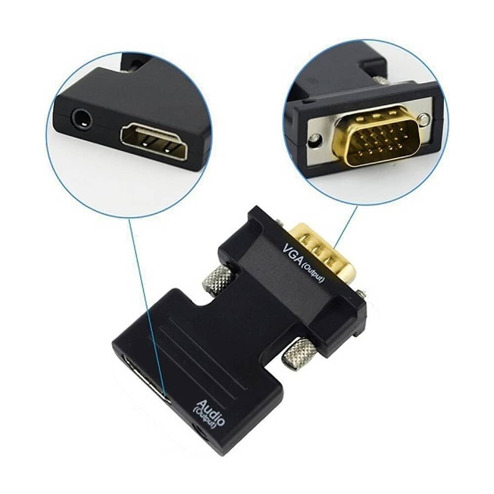 Adaptador Hdmi A Vga Y Audio Plug Jack 3,5 Convertidor A Hdmi Hembra A Vga Macho image number 3.0