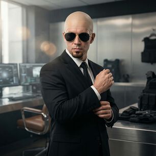 Kit Disfraz Calvo Con Lentes Aviador Y Barba Postiza Cosplay