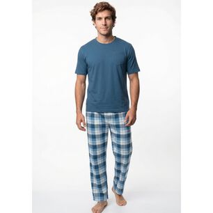 Pijama Hombre Verano 2 Piezas Algod&oacute;n Kayser 770831-azu