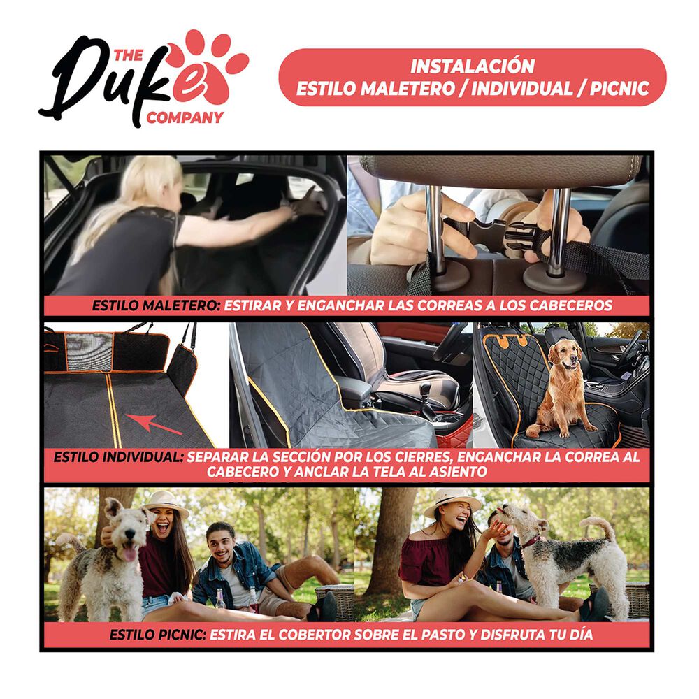 Cubre Asiento Auto Para Mascotas Funda Cobertor Duke 5 En 1 image number 5.0