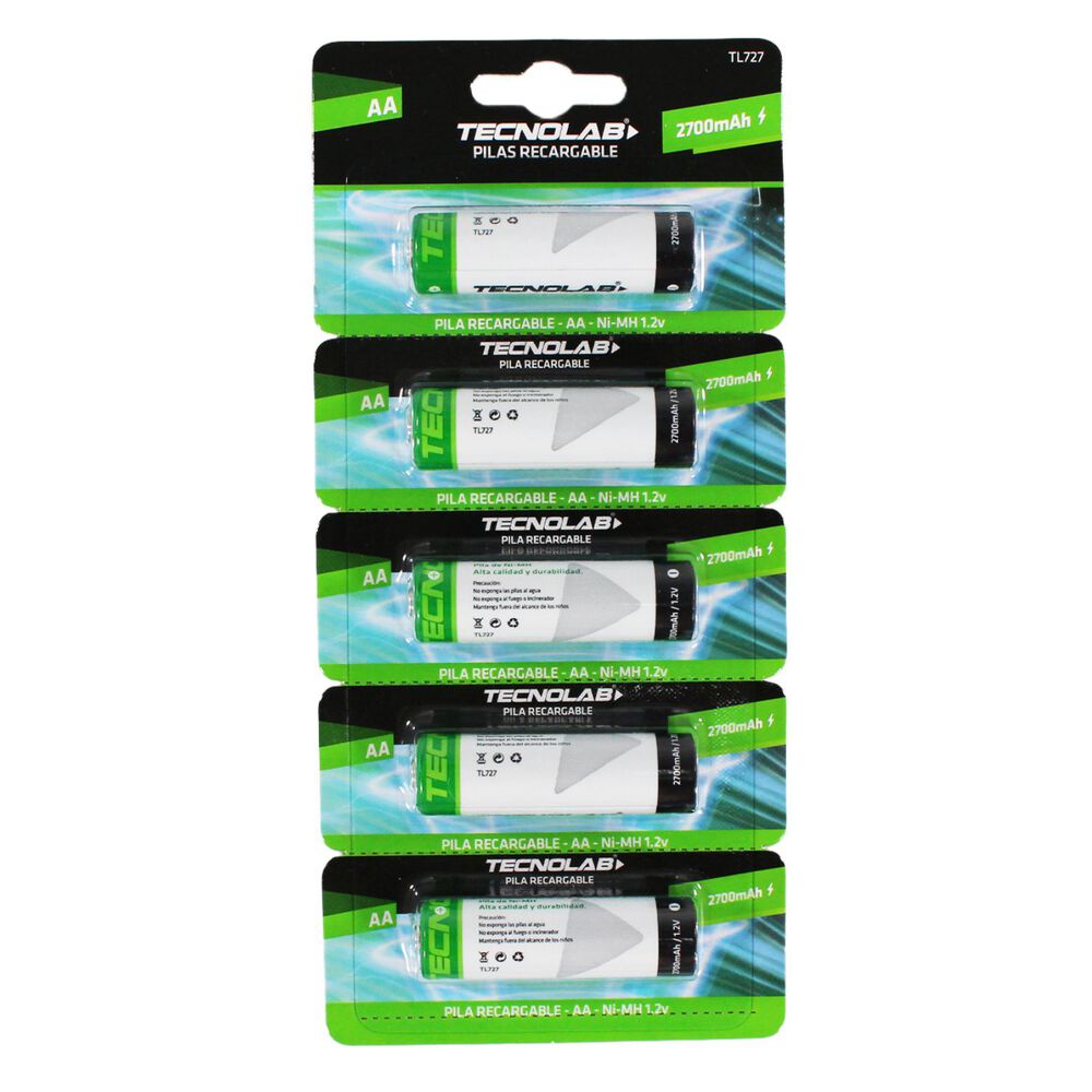 Pack 5 Pilas Recargables Aa 2700mah - Ps image number 0.0