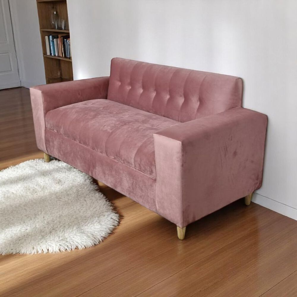 Sofa Dos Cuerpos Felpa Palo Rosa image number 2.0