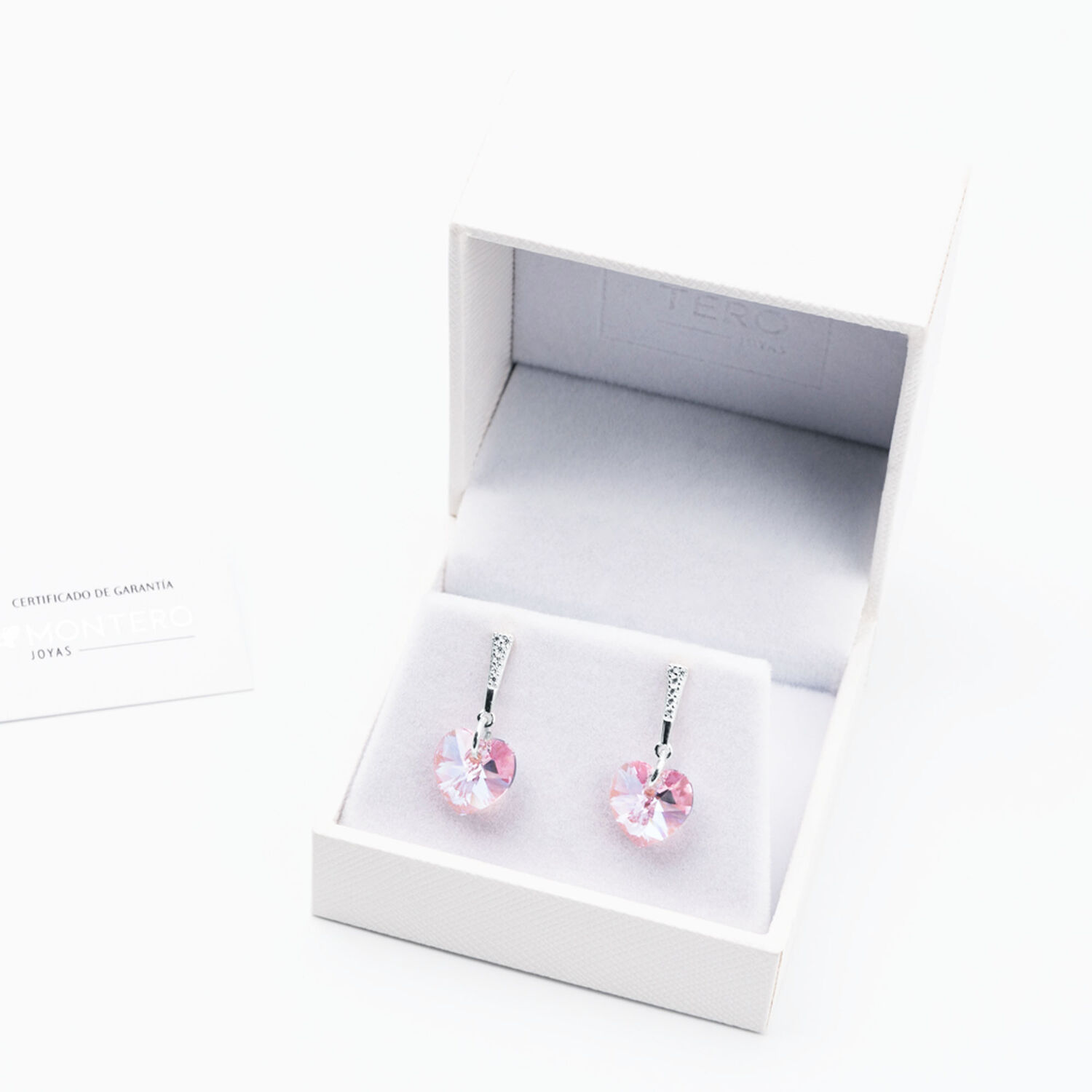 Aros Romance Cristal Genuino Rose Shimmer image number 2.0