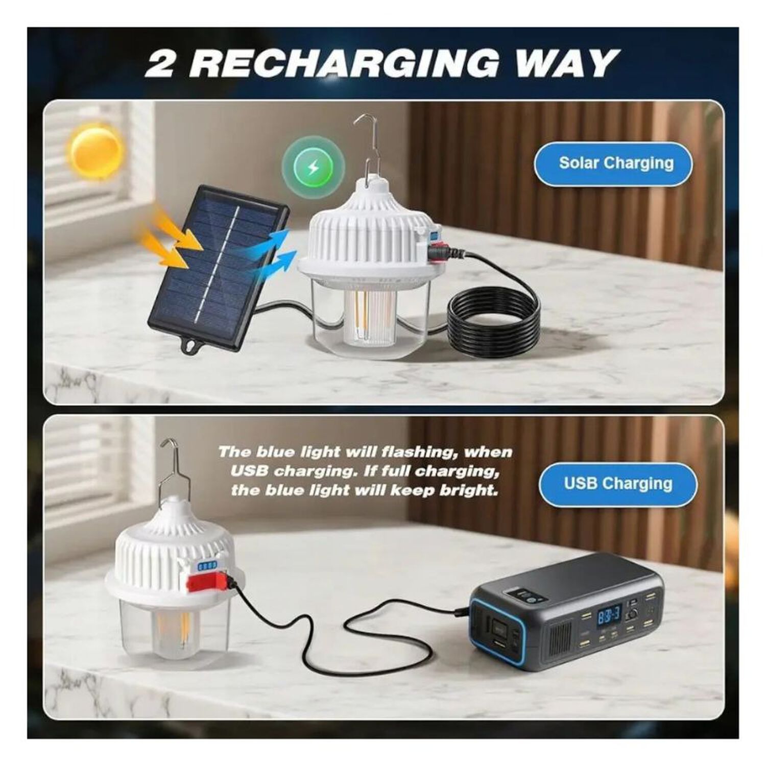 Foco Ampolleta Solar Led Irm 120w Emergencia Camping Usb image number 4.0